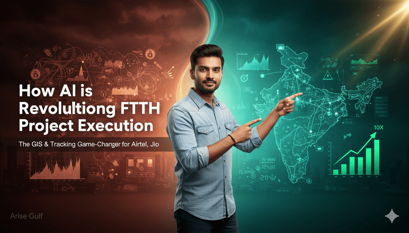 How AI is Revolutionizing FTTH Project Execution: The GIS & Tracking Game-Changer for Airtel, Jio