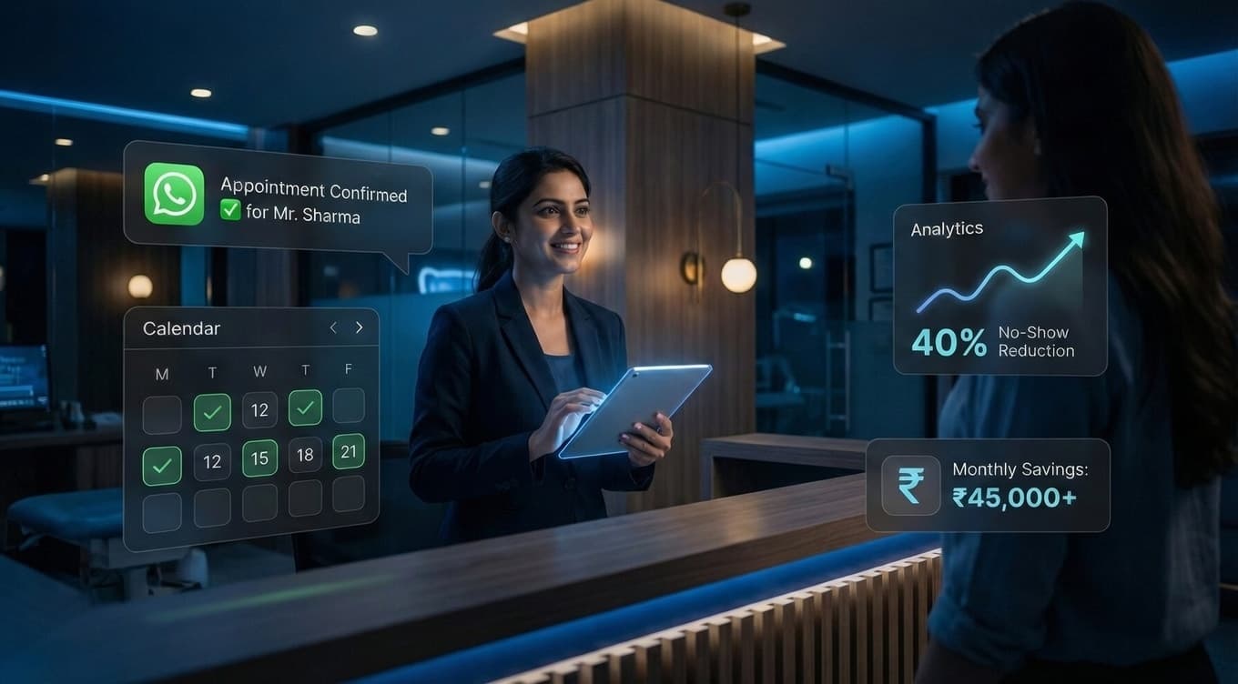 Complete automation from booking to follow-up—all via WhatsApp